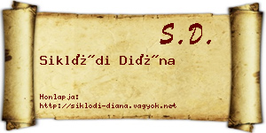 Siklódi Diána névjegykártya